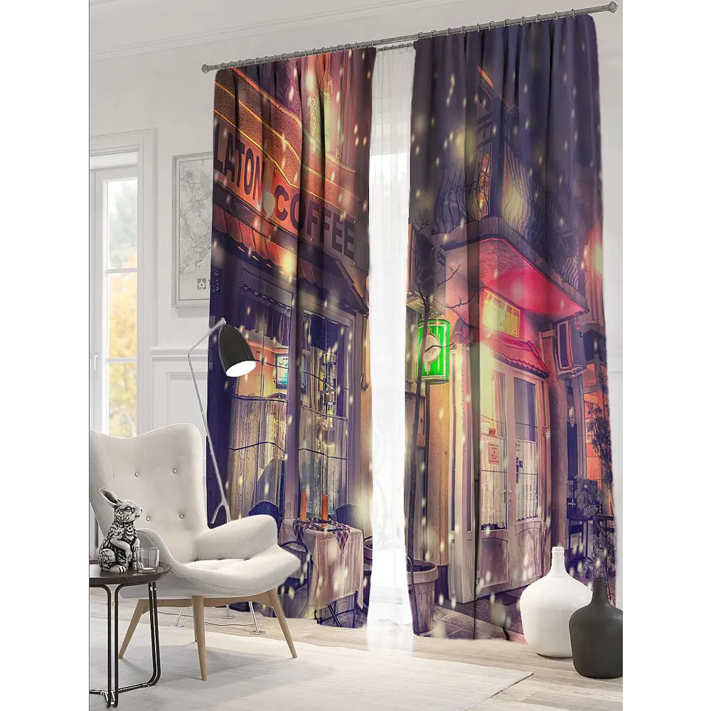 Фото Комплект штор на ленте At Home Гроур 150x260 см блэкаут цвет белый/коричневый/красный AA900958 Фото Комплект штор на ленте At Home Гроур 150x260 см блэкаут цвет белый/коричневый/красный AA900958