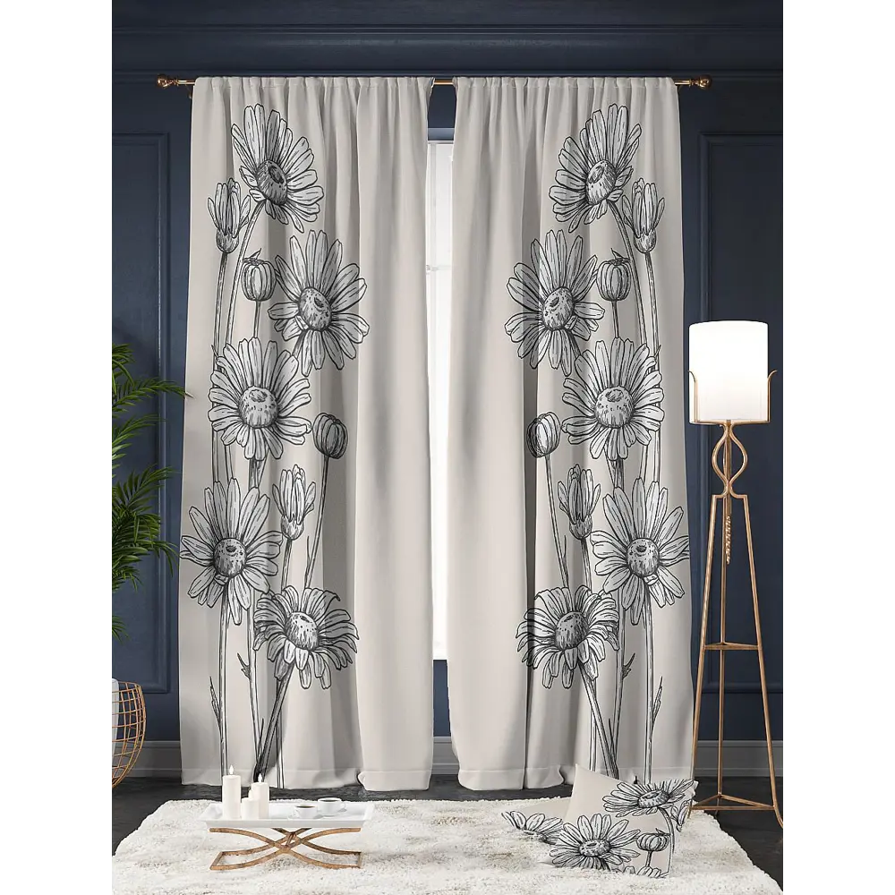 Фото 3 Комплект штор на ленте At Home Камилс 150x260 см блэкаут цвет черный AA900989 Фото 3 Комплект штор на ленте At Home Камилс 150x260 см блэкаут цвет черный AA900989