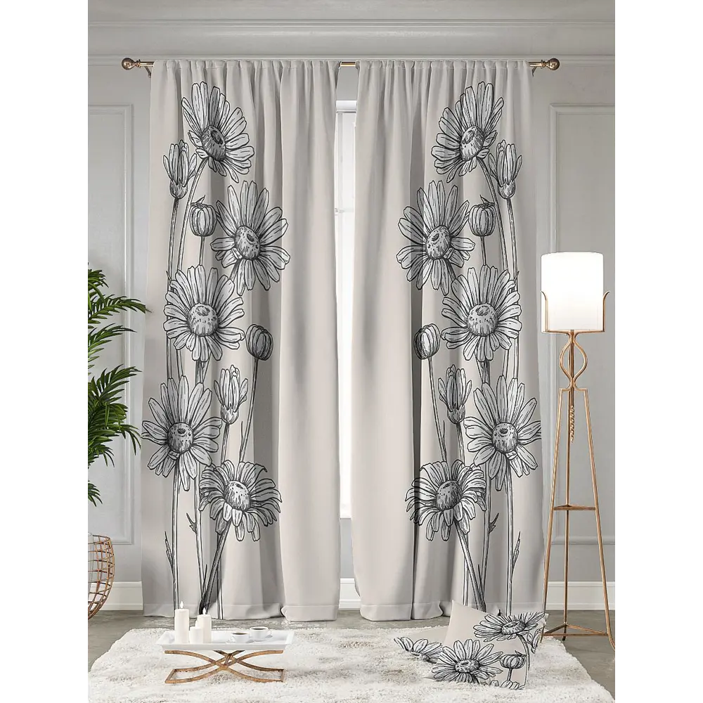 Фото 2 Комплект штор на ленте At Home Камилс 150x260 см блэкаут цвет черный AA900989 Фото 2 Комплект штор на ленте At Home Камилс 150x260 см блэкаут цвет черный AA900989