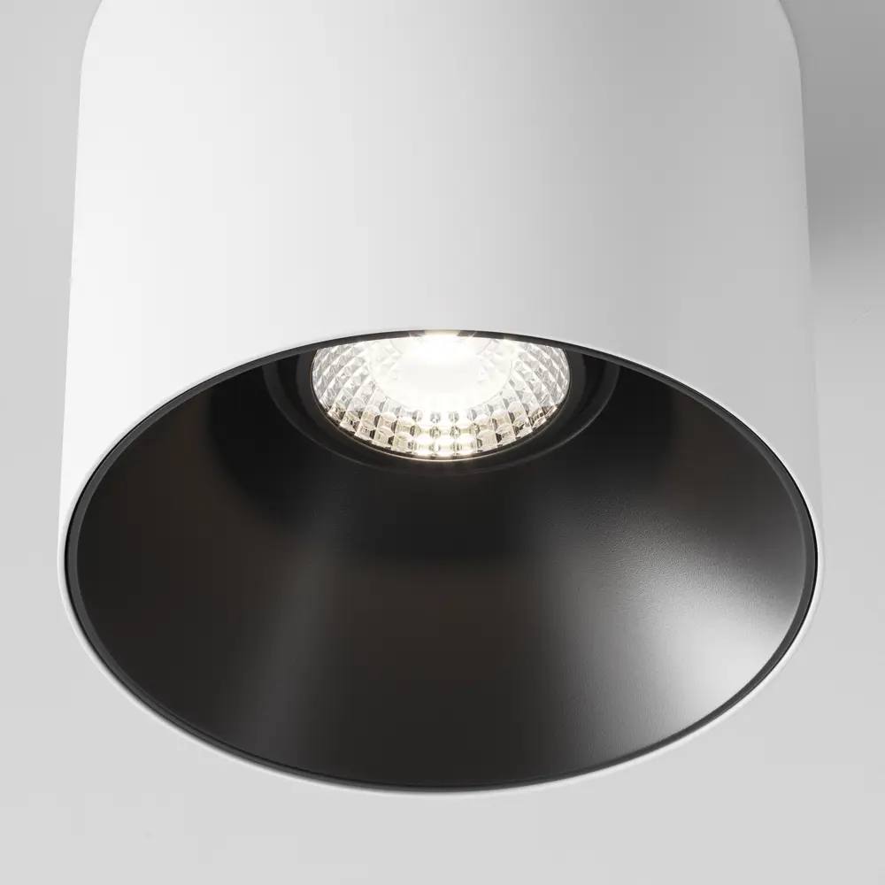 Фото 8 Светильник точечный накладной светодиодный Maytoni C064cl-01-15w4k-rd-wb 7.5 м² цвет бело-черный Фото 8 Светильник точечный накладной светодиодный Maytoni C064cl-01-15w4k-rd-wb 7.5 м² цвет бело-черный