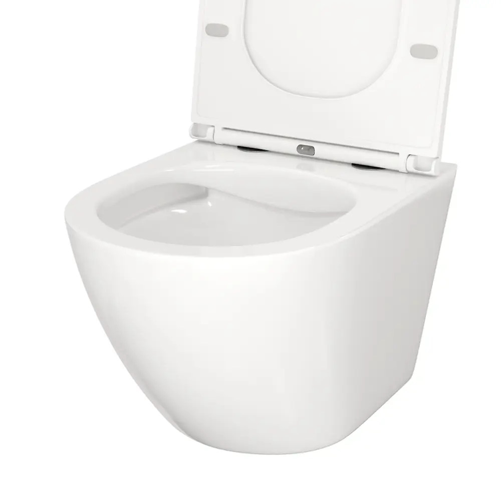 Фото 11 Инсталляция с унитазом комплект 5 в 1 Teymi унитаз подвесной безободковый Lina S кнопка белая F13565