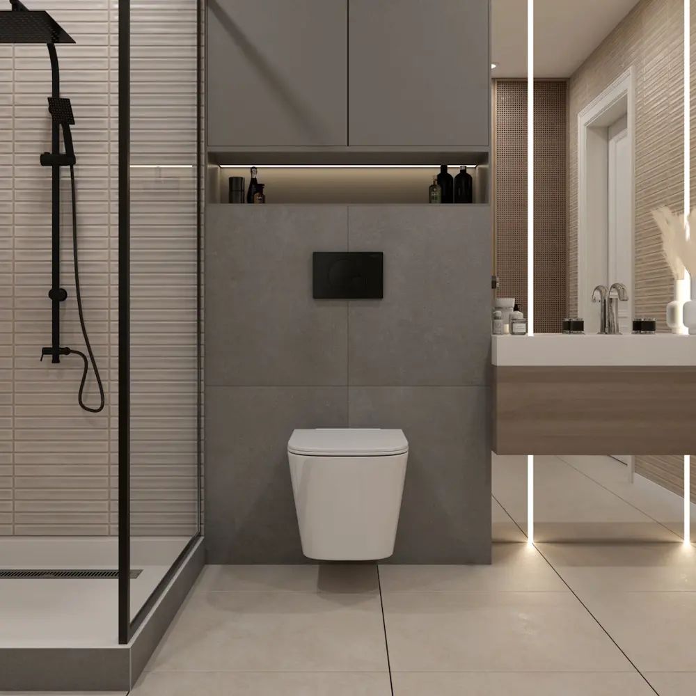 Фото 3 Инсталляция с унитазом комплект 5 в 1 Teymi унитаз подвесной безободковый Helmi S кнопка черная F13589 Фото 3 Инсталляция с унитазом комплект 5 в 1 Teymi унитаз подвесной безободковый Helmi S кнопка черная F13589