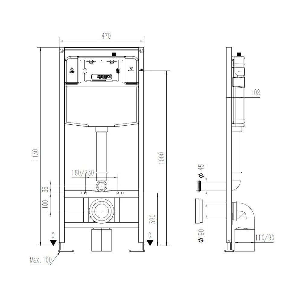 Фото 7 Инсталляция с унитазом комплект 5 в 1 Teymi унитаз подвесной безободковый Iva кнопка хром F13626 Фото 7 Инсталляция с унитазом комплект 5 в 1 Teymi унитаз подвесной безободковый Iva кнопка хром F13626