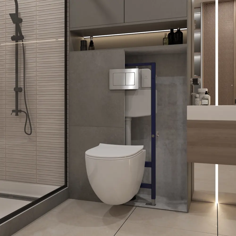 Фото 5 Инсталляция с унитазом комплект 5 в 1 Teymi унитаз подвесной безободковый Lina Media кнопка нержавеющая сталь F13685 Фото 5 Инсталляция с унитазом комплект 5 в 1 Teymi унитаз подвесной безободковый Lina Media кнопка нержавеющая сталь F13685