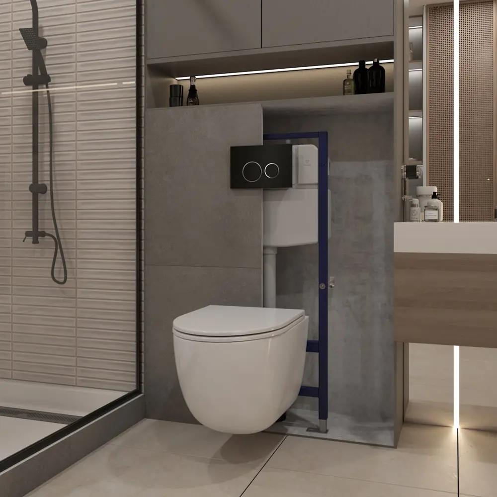 Фото 5 Инсталляция с унитазом комплект 5 в 1 Teymi унитаз подвесной безободковый торнадо Lina Vortex кнопка черная/хром F13837 Фото 5 Инсталляция с унитазом комплект 5 в 1 Teymi унитаз подвесной безободковый торнадо Lina Vortex кнопка черная/хром F13837