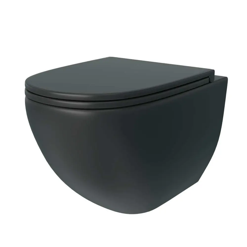 Фото 10 Комплект Teymi F13902 5 в 1 инсталляция с унитазом унитаз подвесной безободковый черный Lina S Black кнопка нержавеющая сталь Фото 10 Комплект Teymi F13902 5 в 1 инсталляция с унитазом унитаз подвесной безободковый черный Lina S Black кнопка нержавеющая сталь