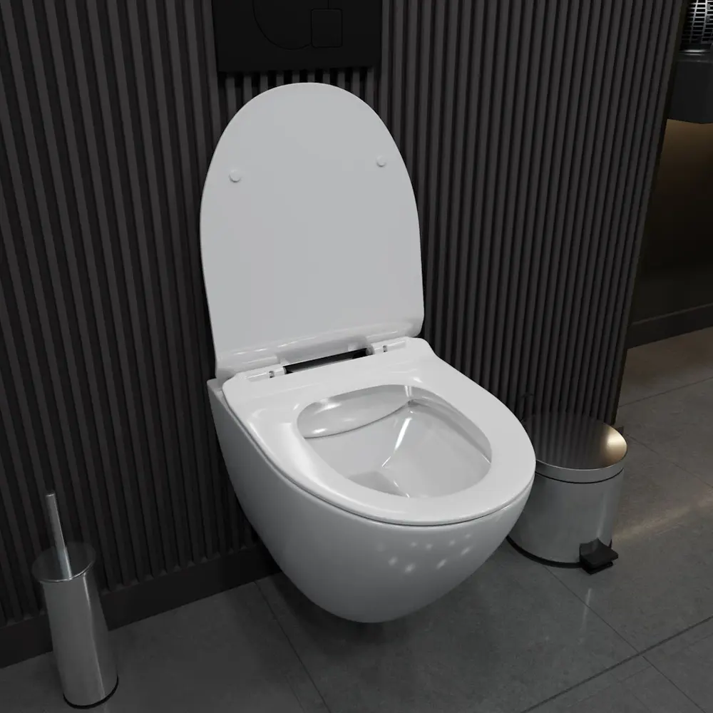 Фото 11 Комплект Teymi F13862 5 в 1 инсталляция с унитазом унитаз подвесной безободковый Lina Pro кнопка хром Фото 11 Комплект Teymi F13862 5 в 1 инсталляция с унитазом унитаз подвесной безободковый Lina Pro кнопка хром