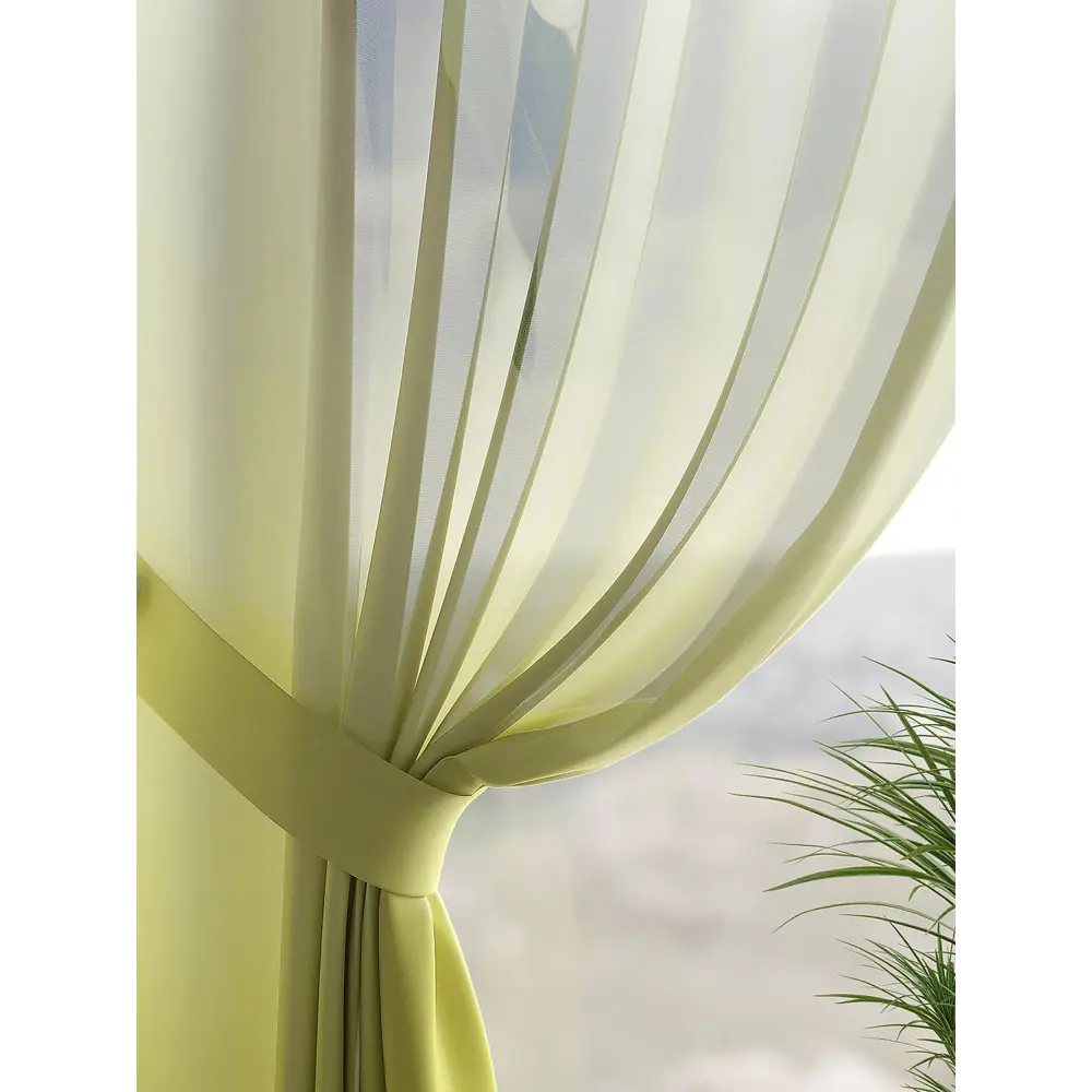 Фото 3 Тюль на шторной ленте At Home Олирвионс 150x240 см цвет зеленый Фото 3 Тюль на шторной ленте At Home Олирвионс 150x240 см цвет зеленый