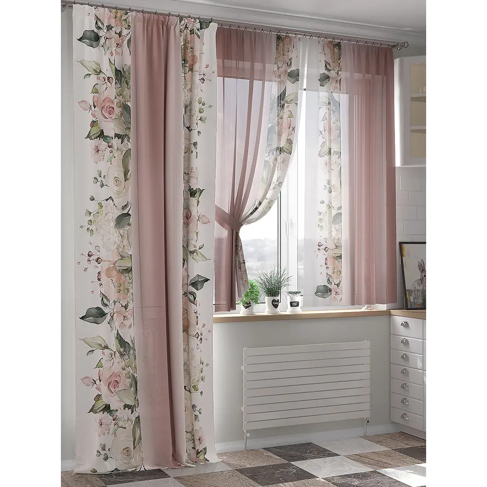 Фото 2 Тюль на шторной ленте At Home Милевронс 150x230 см цвет белый, розовый, фиолетовый Фото 2 Тюль на шторной ленте At Home Милевронс 150x230 см цвет белый, розовый, фиолетовый