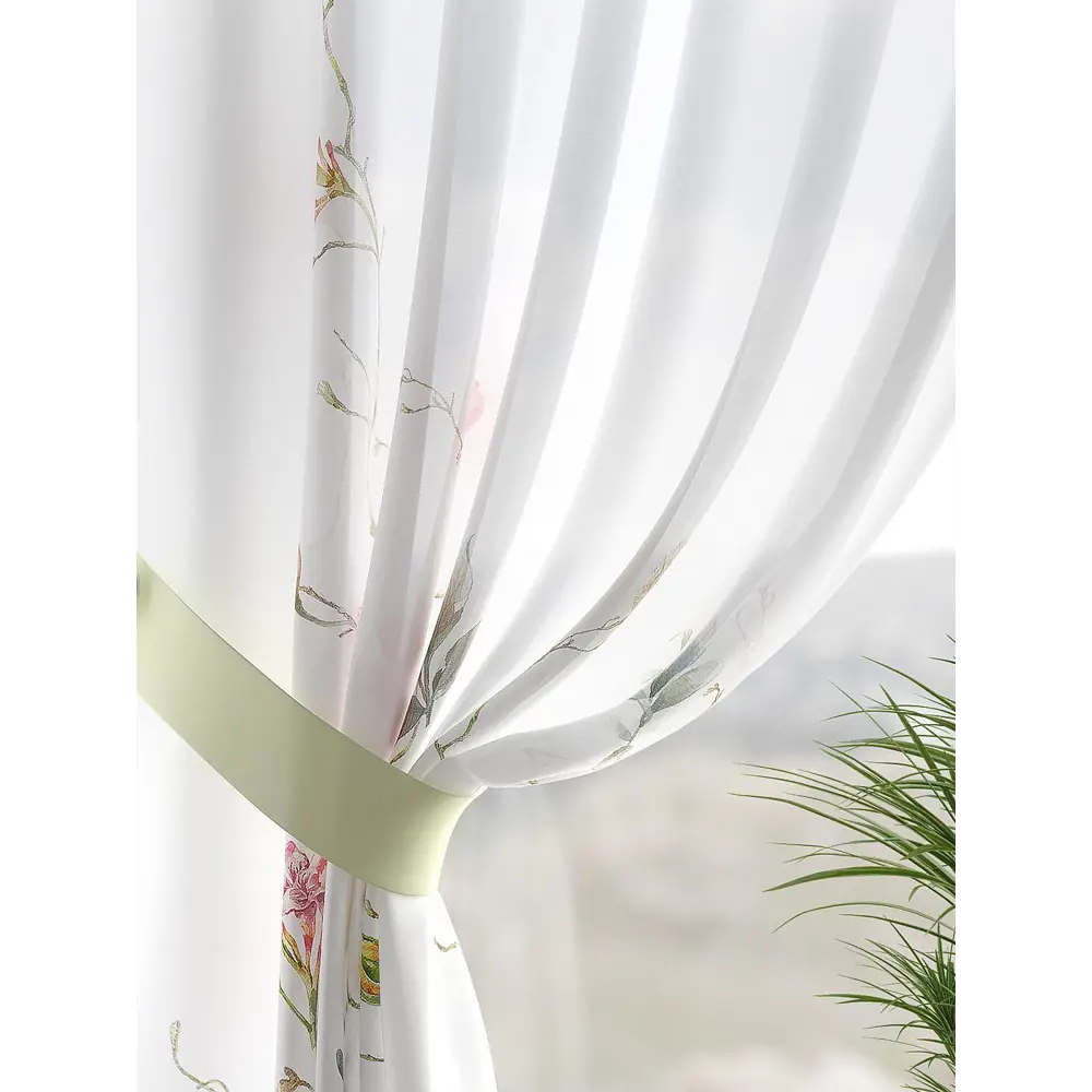 Фото 3 Тюль на шторной ленте At Home Менвирс 150x230 см цвет белый, розовый Фото 3 Тюль на шторной ленте At Home Менвирс 150x230 см цвет белый, розовый