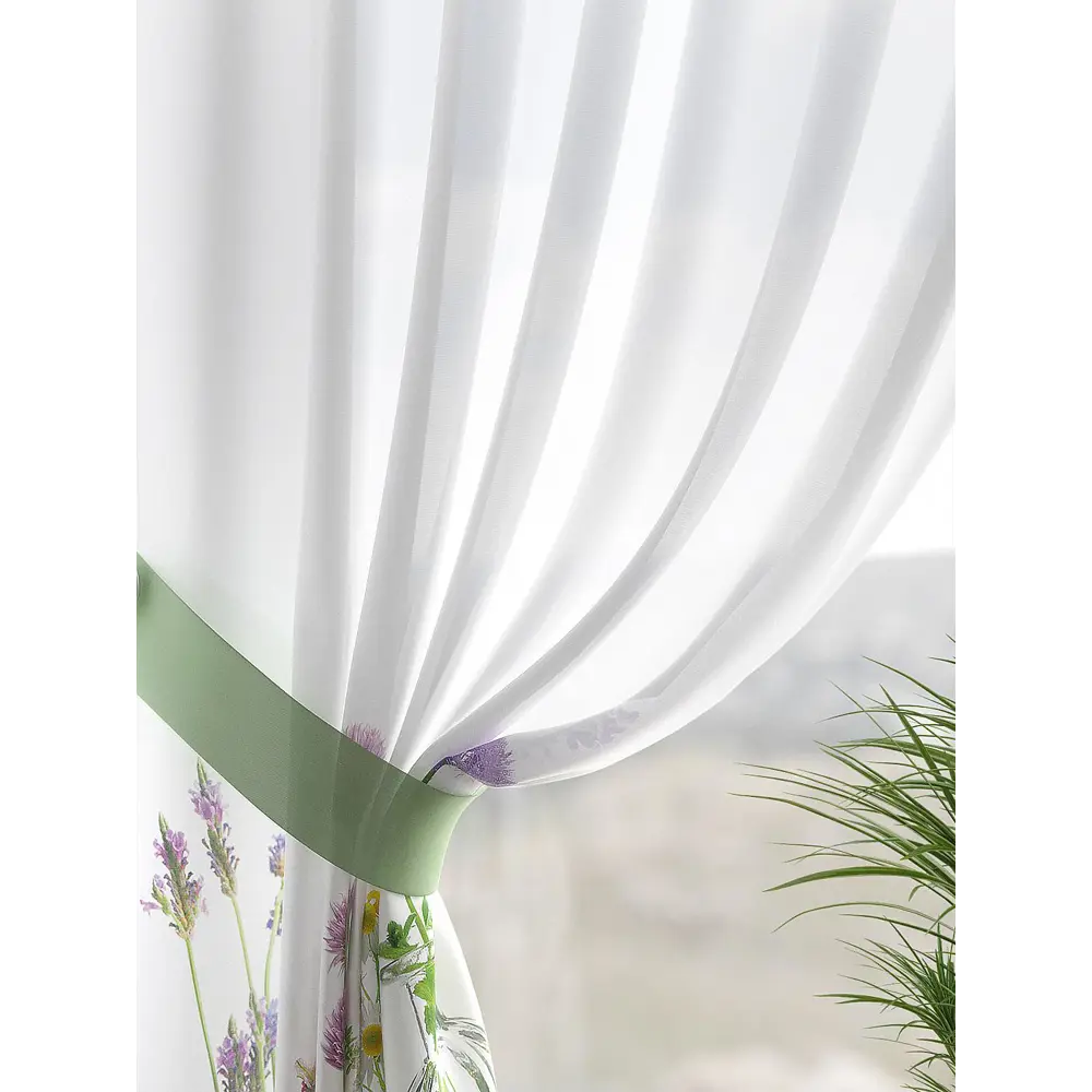 Фото 2 Тюль на шторной ленте At Home Менфриолс 150x250 см цвет белый Фото 2 Тюль на шторной ленте At Home Менфриолс 150x250 см цвет белый