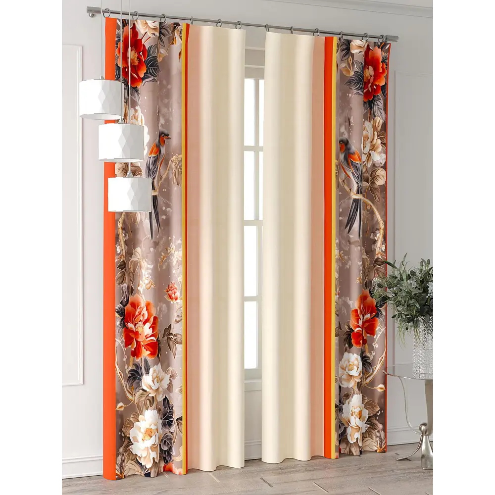 Фото 4 Комплект штор At home Базовая коллекция AT709061-280 на шторной ленте 280x150 см цвет бежевый