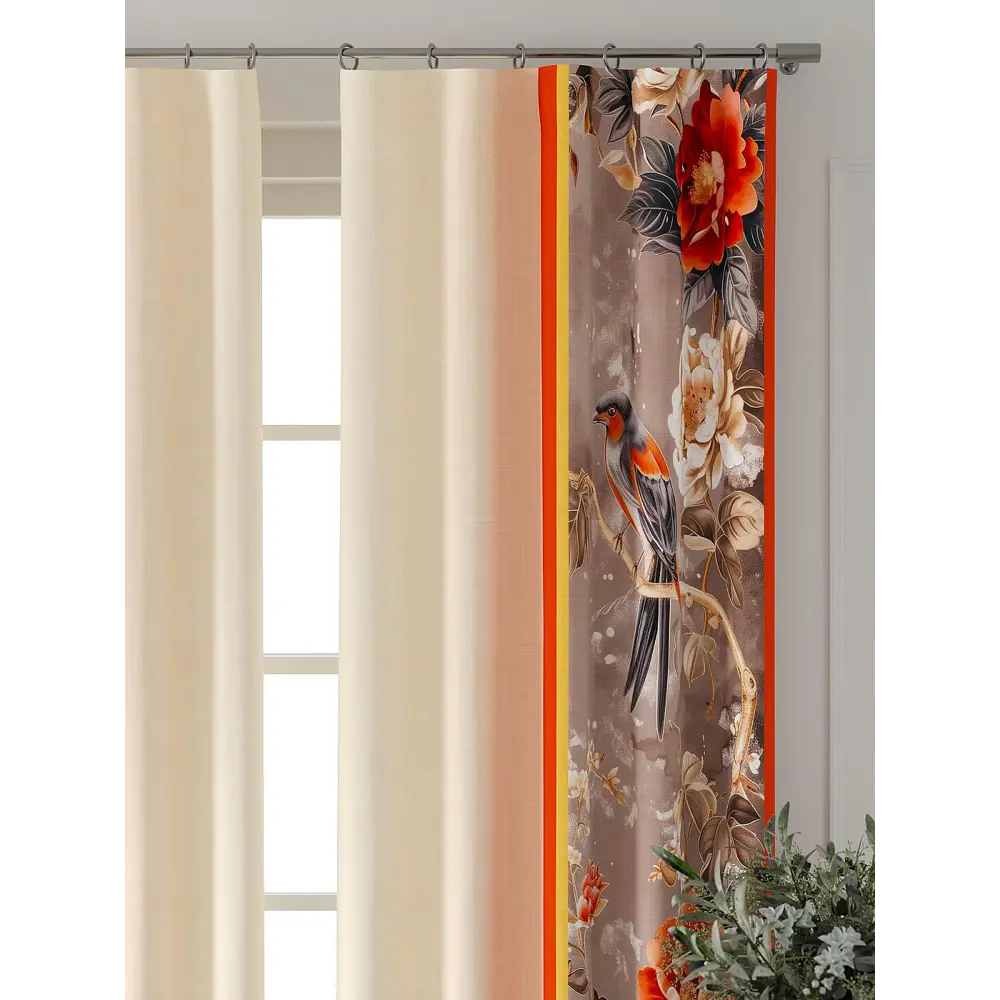 Фото 3 Комплект штор At home Базовая коллекция AT709061-280 на шторной ленте 280x150 см цвет бежевый