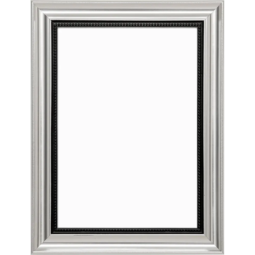 Фото Рамка без паспарту Agatha 21x30 см полистирол цвет серебро с черным Фото Рамка без паспарту Agatha 21x30 см полистирол цвет серебро с черным