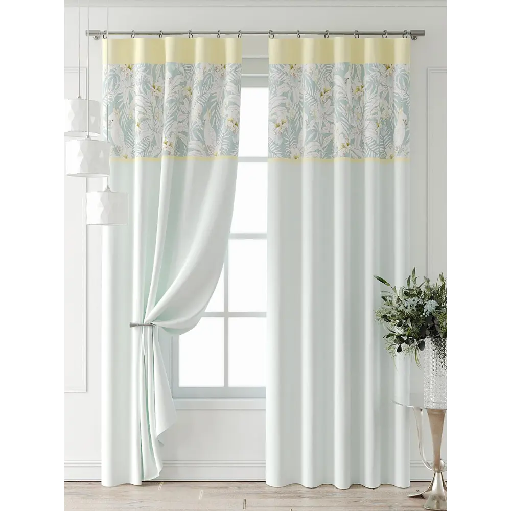 Фото 5 Комплект штор At home Базовая коллекция AT709038-260 на шторной ленте 260x150 см цвет бежевый