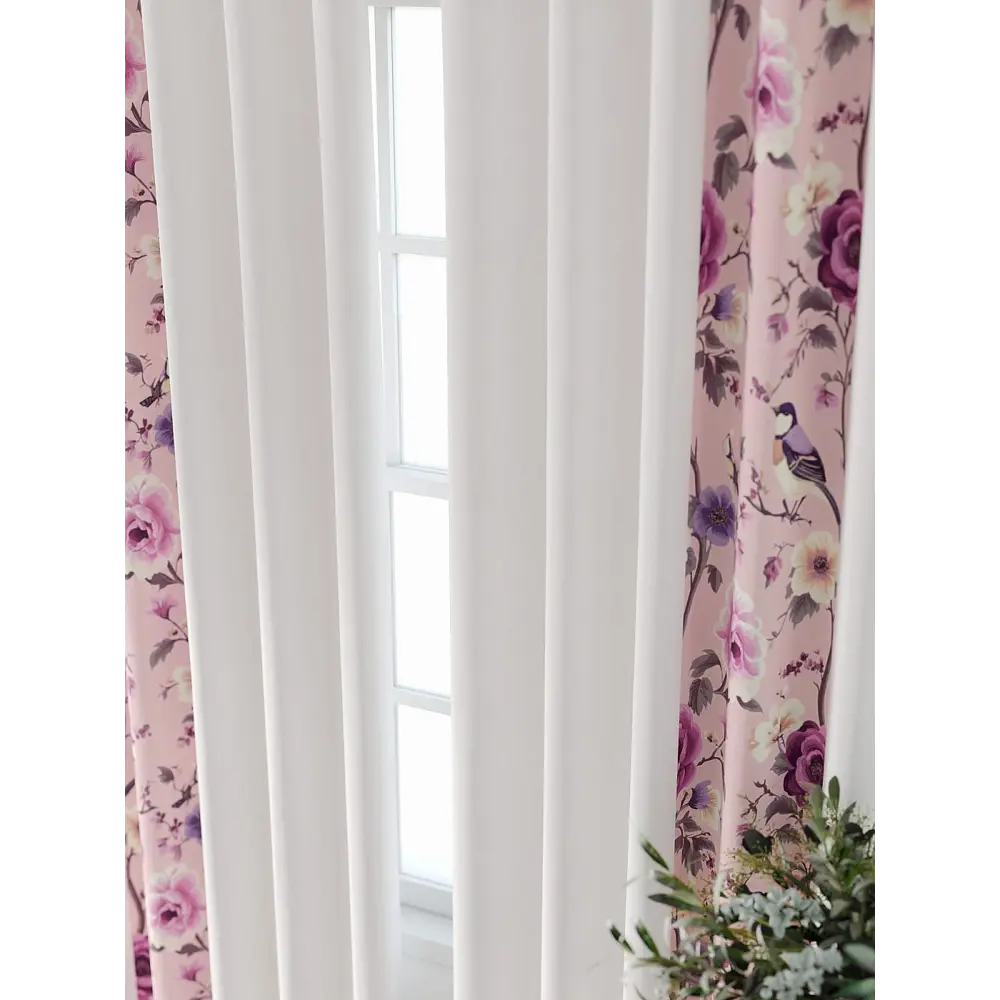 Фото 3 Комплект штор At home Базовая коллекция AT709028-230 на шторной ленте 230x150 см цвет белый Фото 3 Комплект штор At home Базовая коллекция AT709028-230 на шторной ленте 230x150 см цвет белый