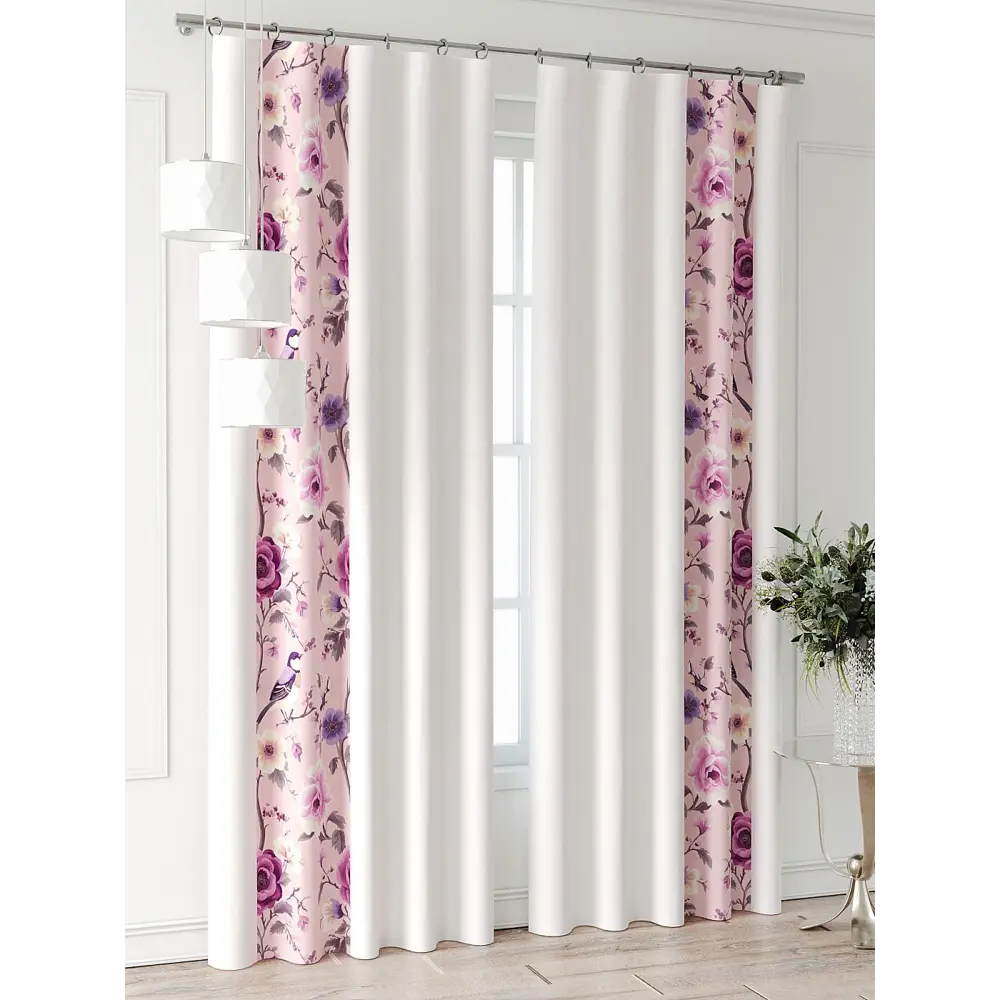 Фото 2 Комплект штор At home Базовая коллекция AT709028-230 на шторной ленте 230x150 см цвет белый Фото 2 Комплект штор At home Базовая коллекция AT709028-230 на шторной ленте 230x150 см цвет белый