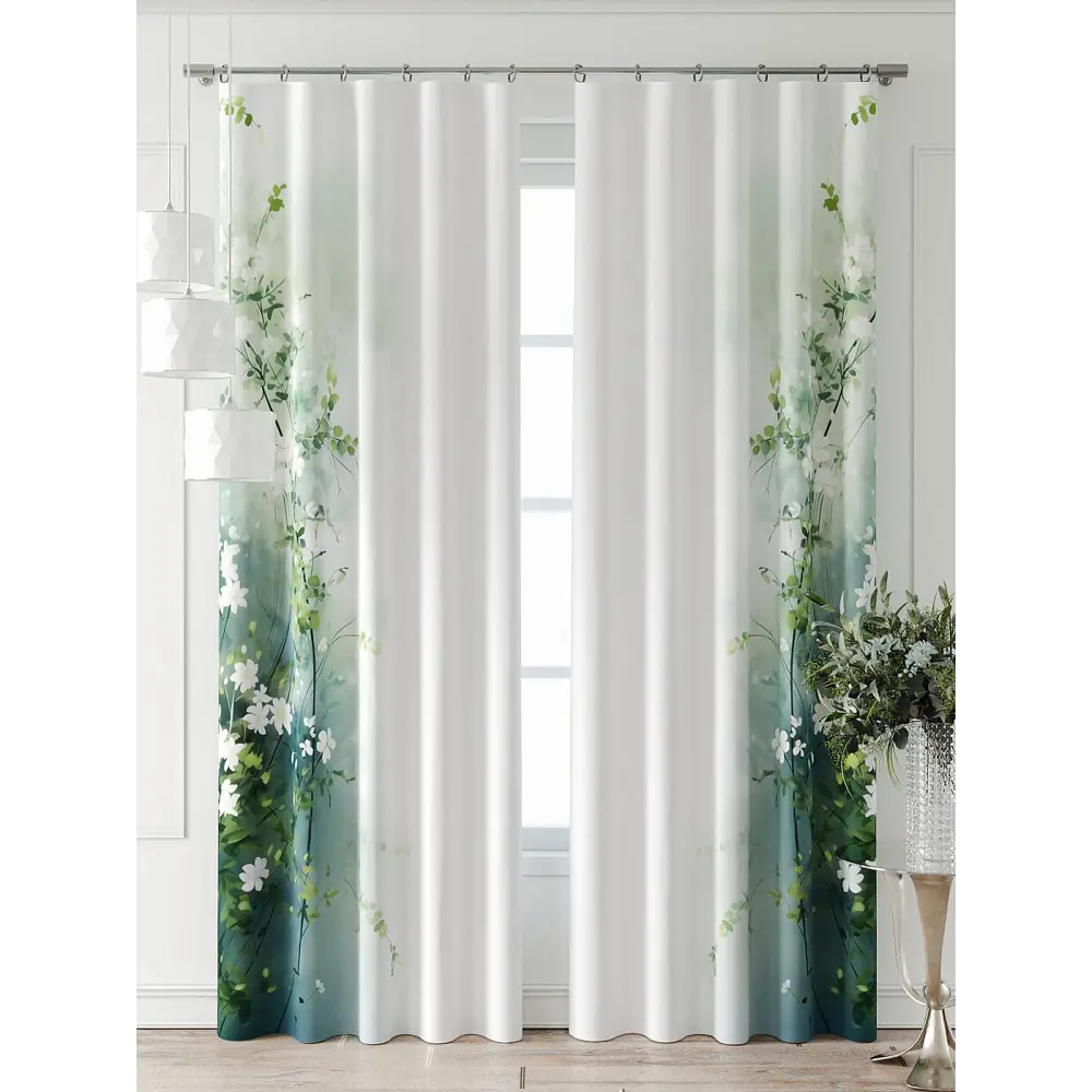 Фото 5 Комплект штор At home Базовая коллекция AT709014-230 на шторной ленте 230x150 см цвет белый Фото 5 Комплект штор At home Базовая коллекция AT709014-230 на шторной ленте 230x150 см цвет белый