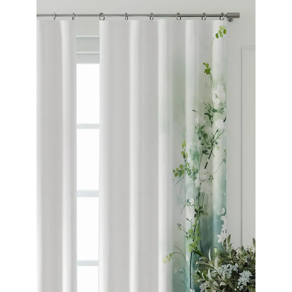 Фото Комплект штор At home Базовая коллекция AT709014-230 на шторной ленте 230x150 см цвет белый Фото Комплект штор At home Базовая коллекция AT709014-230 на шторной ленте 230x150 см цвет белый