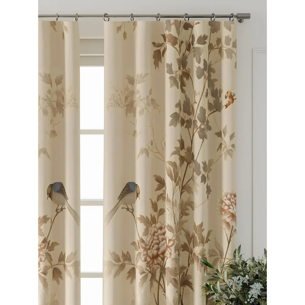 Фото 5 Комплект штор At home Базовая коллекция AT709003-280 на шторной ленте 280x150 см цвет бежевый