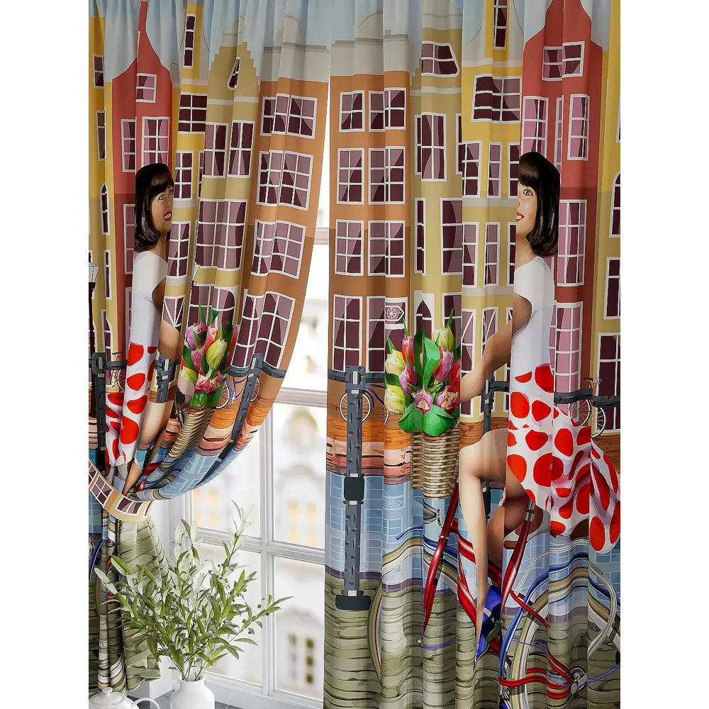 Фото Комплект штор At home Базовая коллекция AT920731 на шторной ленте 180x150 см цвет красный Фото Комплект штор At home Базовая коллекция AT920731 на шторной ленте 180x150 см цвет красный