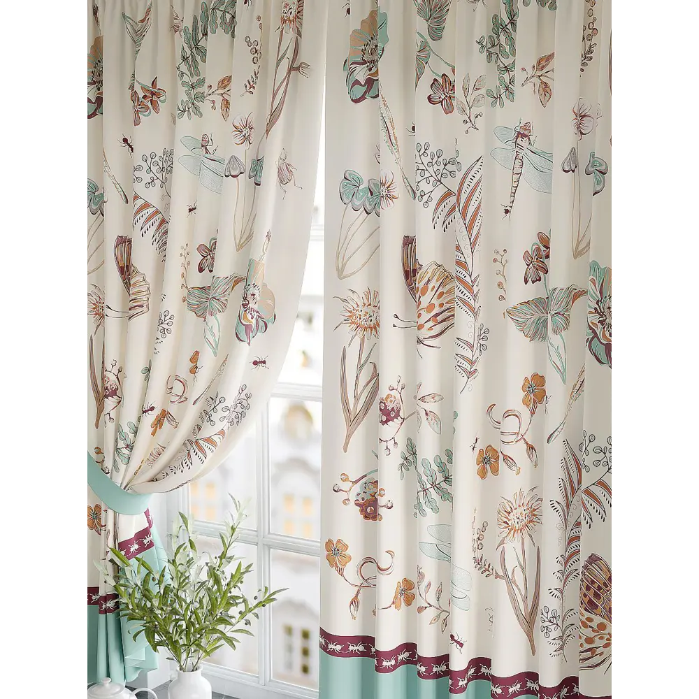 Фото Комплект штор At home Базовая коллекция AT920666 на шторной ленте 180x150 см цвет белый Фото Комплект штор At home Базовая коллекция AT920666 на шторной ленте 180x150 см цвет белый