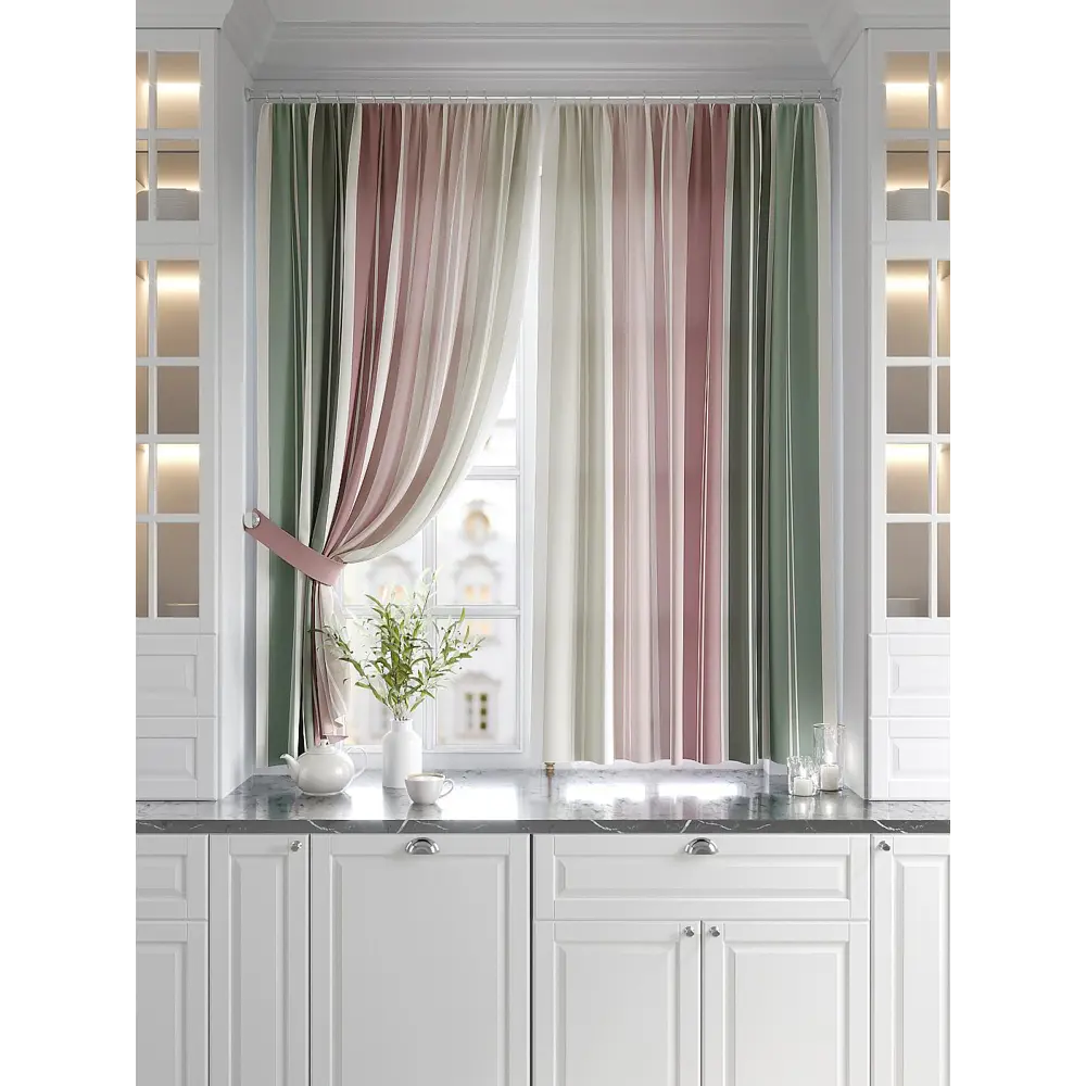 Фото Комплект штор At home Базовая коллекция AT920636 на шторной ленте 180x150 см цвет белый Фото Комплект штор At home Базовая коллекция AT920636 на шторной ленте 180x150 см цвет белый
