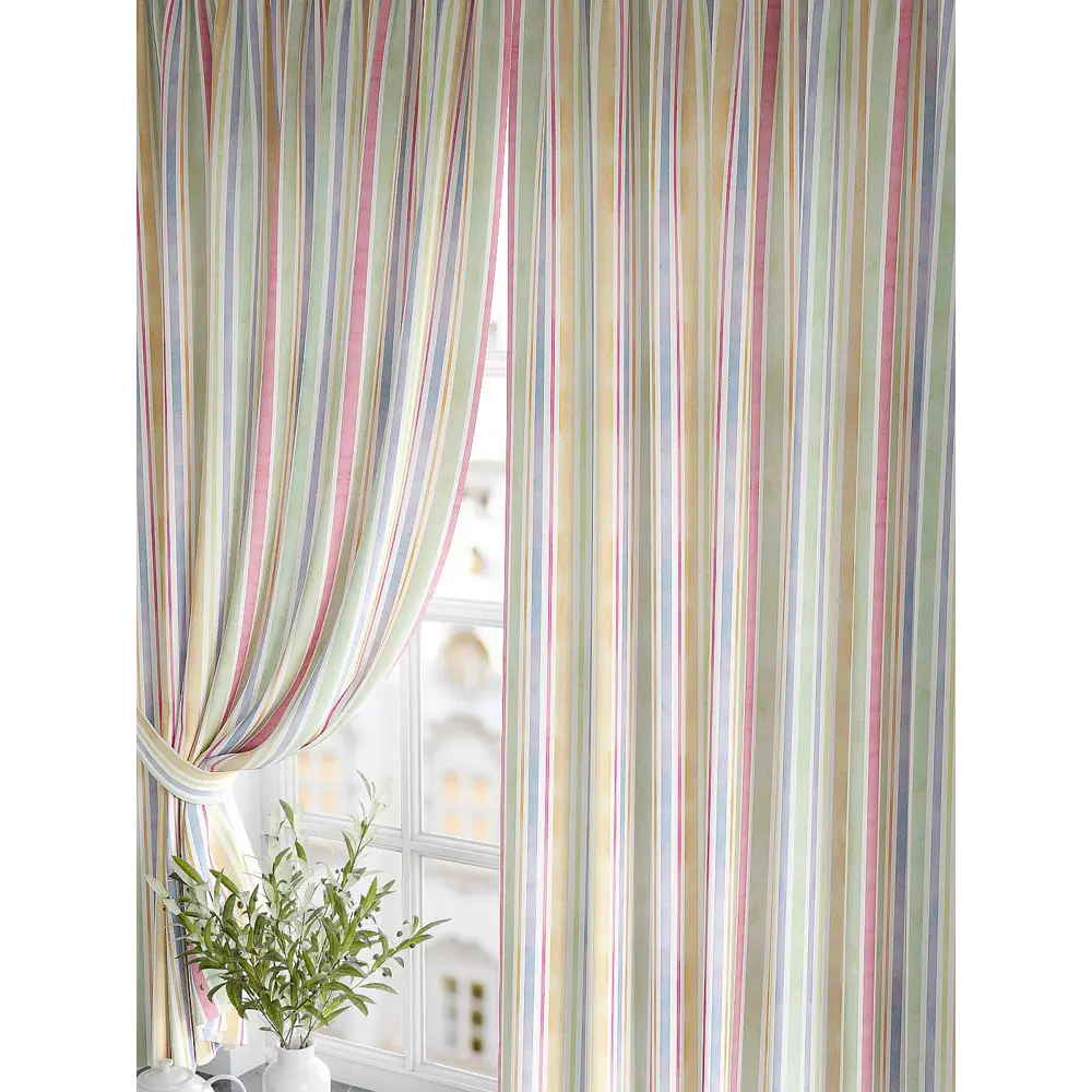 Фото 2 Комплект штор At home Базовая коллекция AT920599 на шторной ленте 180x150 см цвет белый Фото 2 Комплект штор At home Базовая коллекция AT920599 на шторной ленте 180x150 см цвет белый