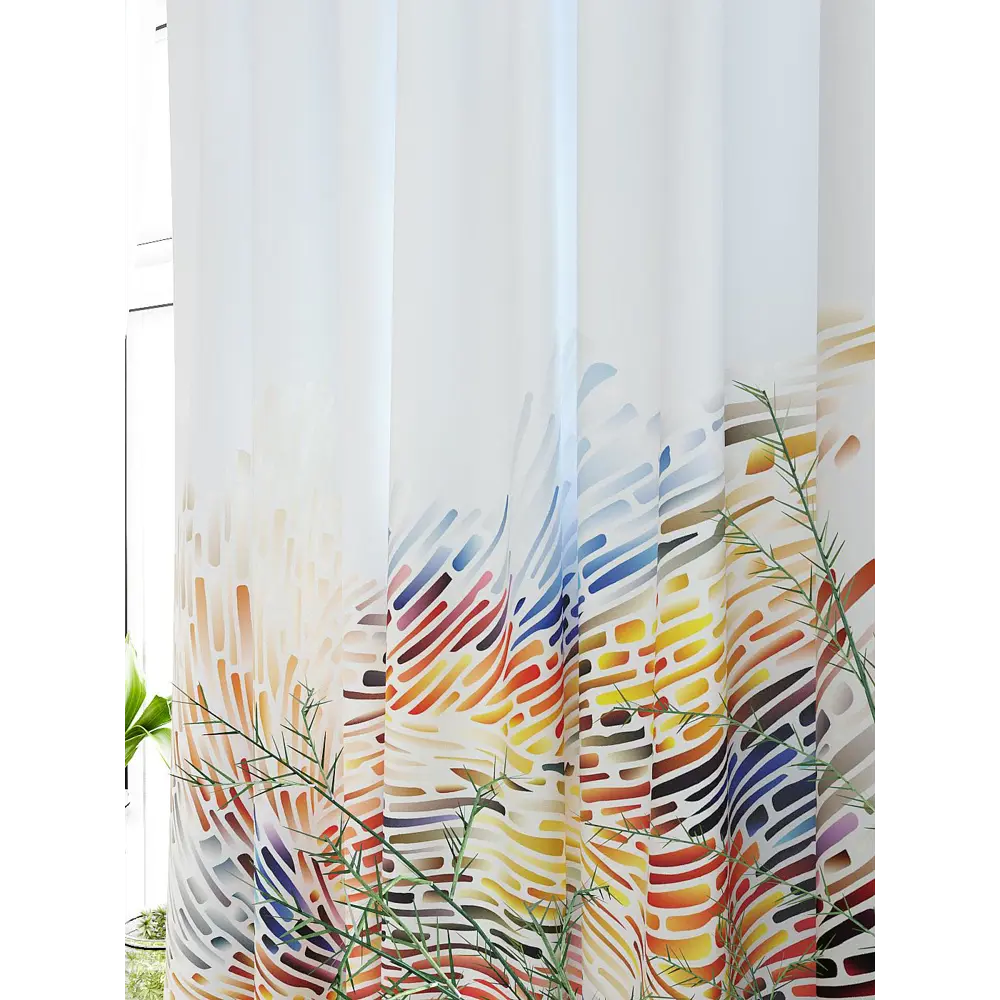 Фото Комплект штор At home Базовая коллекция AT920241 на шторной ленте 180x150 см цвет синий