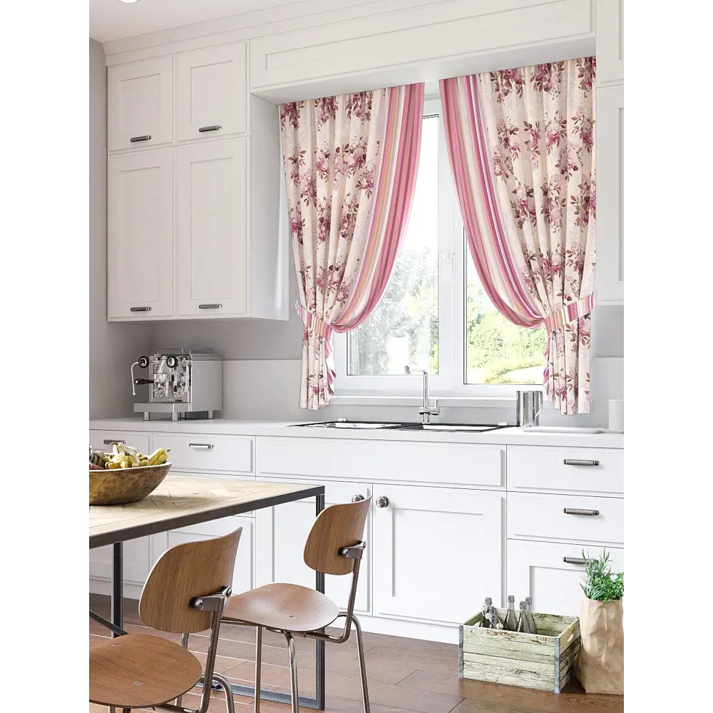 Фото 3 Комплект штор At home Базовая коллекция AT920164 на шторной ленте 180x150 см цвет бежевый Фото 3 Комплект штор At home Базовая коллекция AT920164 на шторной ленте 180x150 см цвет бежевый