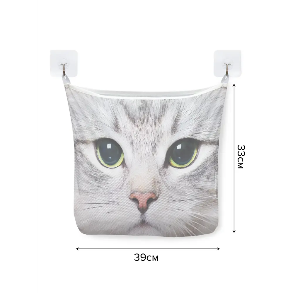 Фото 2 Сетка для игрушек в ванну JoyArty Суровый котик настенный органайзер на присосках 39x33 см Фото 2 Сетка для игрушек в ванну JoyArty Суровый котик настенный органайзер на присосках 39x33 см