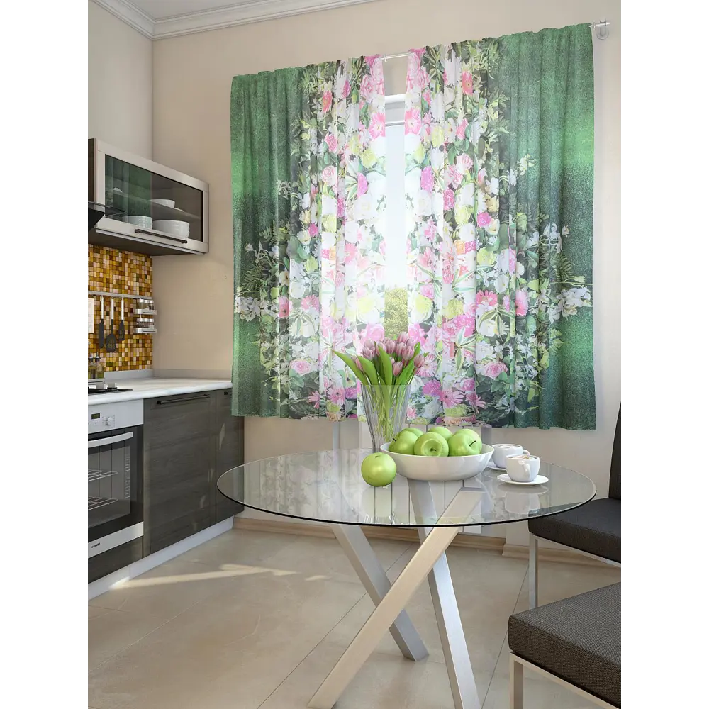 Фото 2 Комплект штор At home Базовая коллекция AT920069 на шторной ленте 180x150 см цвет оранжевый Фото 2 Комплект штор At home Базовая коллекция AT920069 на шторной ленте 180x150 см цвет оранжевый