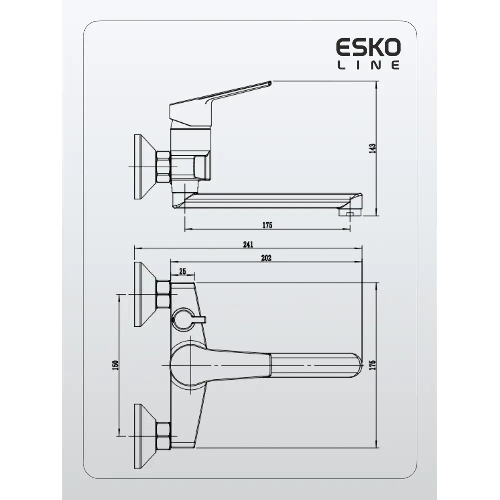Фото 4 Смеситель для ванны Esko line Good EL_GD однорычажный с душевой лейкой цвет хром Фото 4 Смеситель для ванны Esko line Good EL_GD однорычажный с душевой лейкой цвет хром