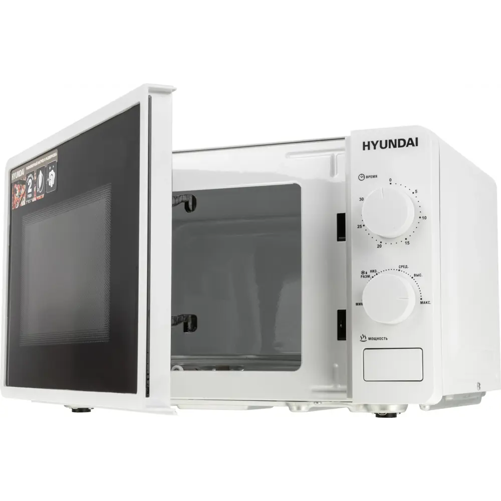 Фото 8 Отдельностоящая микроволновая печь Hyundai Hym-m2003 20 л 44.5x25.6x32.5 см цвет белый Фото 8 Отдельностоящая микроволновая печь Hyundai Hym-m2003 20 л 44.5x25.6x32.5 см цвет белый