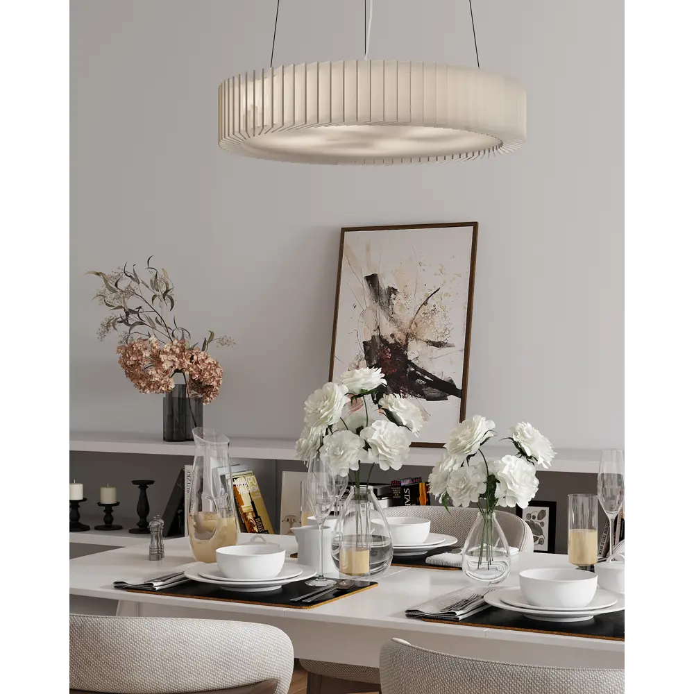 Фото Светильник подвесной Woodled Rotor Chandelier L цвет белый Фото Светильник подвесной Woodled Rotor Chandelier L цвет белый