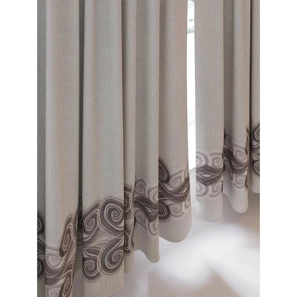 Фото 2 Комплект штор At home Базовая коллекция AT925049 на шторной ленте 180x150 см цвет бежевый Фото 2 Комплект штор At home Базовая коллекция AT925049 на шторной ленте 180x150 см цвет бежевый