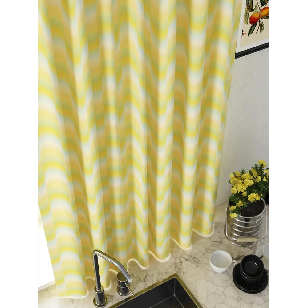 Фото 2 Комплект штор At home Базовая коллекция AT925583 на шторной ленте 180x150 см цвет желтый