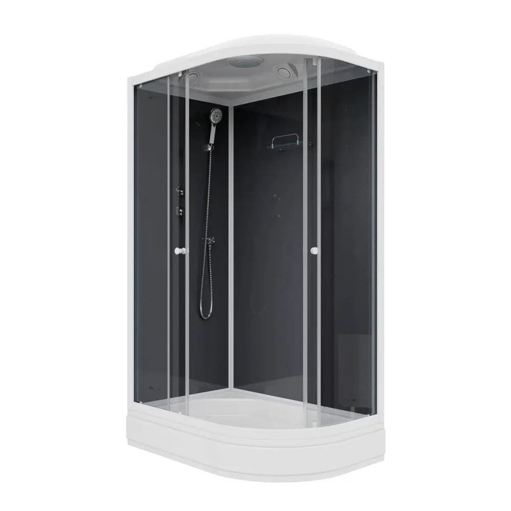 Фото 3 Душевая кабина Parly CM121L 120x80см высокий поддон профиль белый стекло тонированное Фото 3 Душевая кабина Parly CM121L 120x80см высокий поддон профиль белый стекло тонированное
