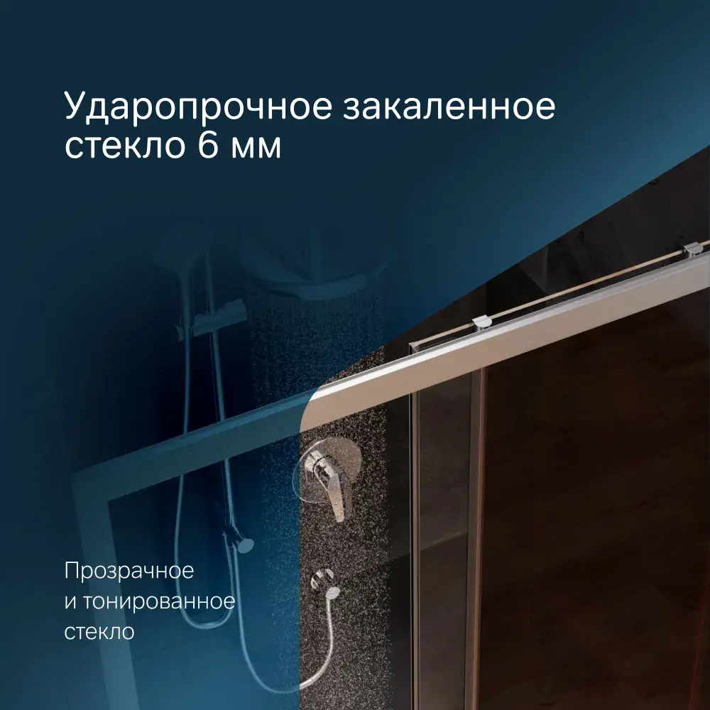 Фото 2 Душевая дверь Am.pm W90G-110-1-195MBr_7214 110см эффект стекла тонированный раздвижной
