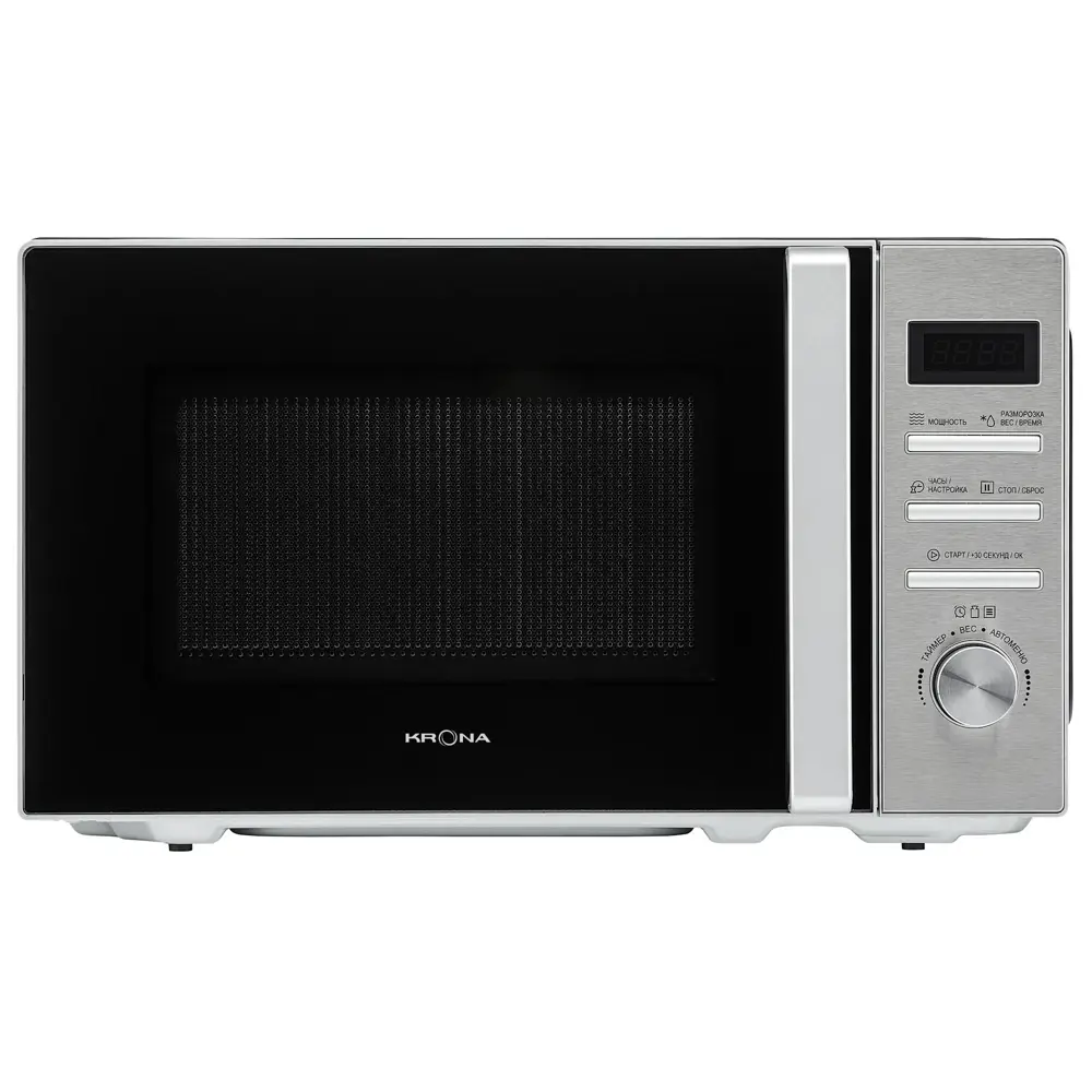 Фото 9 Отдельностоящая микроволновая печь Krona QUANTUM 44 BL/IX 20 л 44x25.9x35.7 см цвет черный, нержавеющая сталь Фото 9 Отдельностоящая микроволновая печь Krona QUANTUM 44 BL/IX 20 л 44x25.9x35.7 см цвет черный, нержавеющая сталь