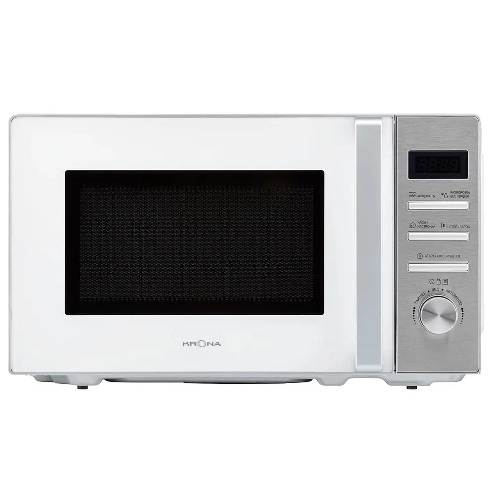 Фото 10 Отдельностоящая микроволновая печь Krona QUANTUM 44 WH/IX 20 л 44x25.9x35.7 см цвет белый, нержавеющая сталь Фото 10 Отдельностоящая микроволновая печь Krona QUANTUM 44 WH/IX 20 л 44x25.9x35.7 см цвет белый, нержавеющая сталь