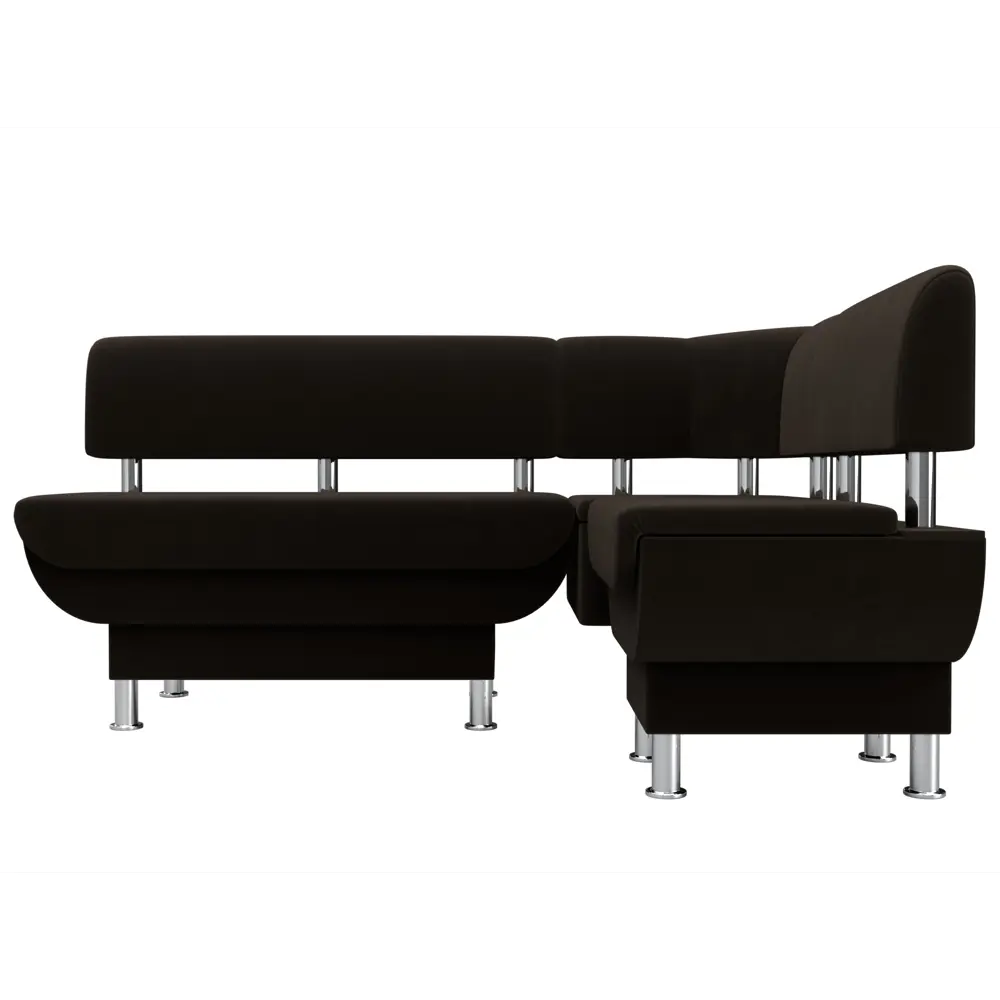 Фото 2 Диван кухонный угловой Альфа правый угол Лига диванов 116707 156x77x125 см микровельвет цвет коричневый Фото 2 Диван кухонный угловой Альфа правый угол Лига диванов 116707 156x77x125 см микровельвет цвет коричневый