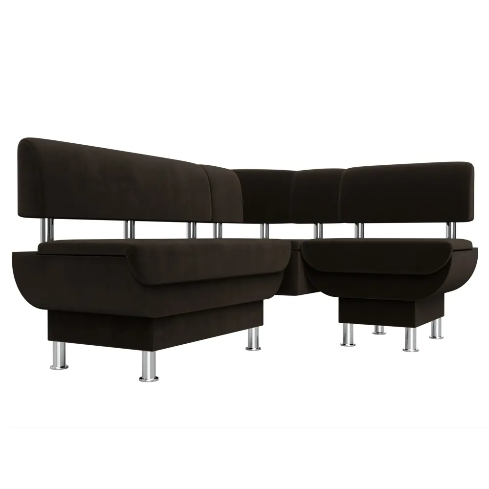 Фото 3 Диван кухонный угловой Альфа правый угол Лига диванов 116707 156x77x125 см микровельвет цвет коричневый Фото 3 Диван кухонный угловой Альфа правый угол Лига диванов 116707 156x77x125 см микровельвет цвет коричневый