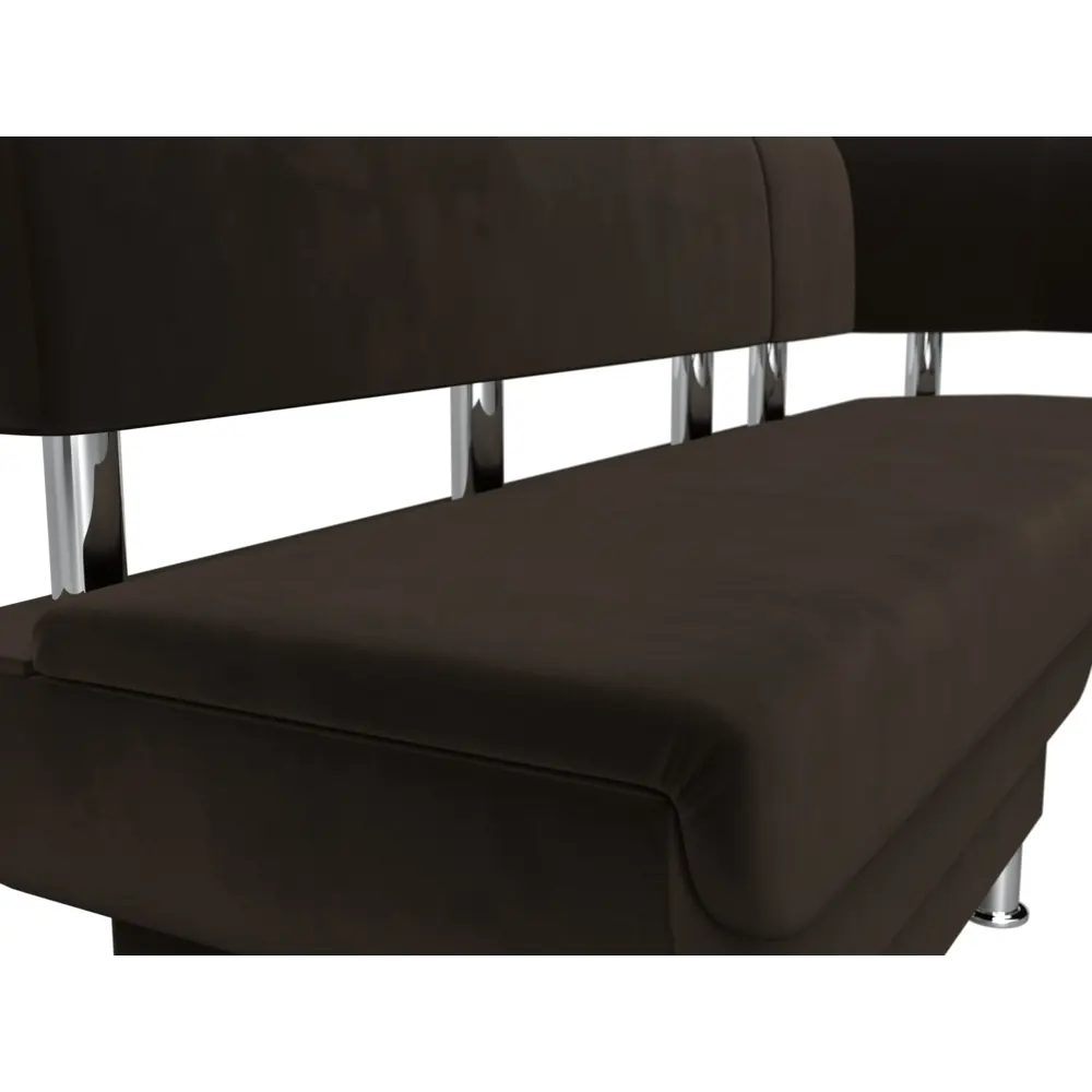 Фото 4 Диван кухонный угловой Альфа правый угол Лига диванов 116707 156x77x125 см микровельвет цвет коричневый Фото 4 Диван кухонный угловой Альфа правый угол Лига диванов 116707 156x77x125 см микровельвет цвет коричневый