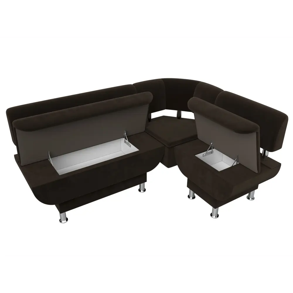 Фото 6 Диван кухонный угловой Альфа правый угол Лига диванов 116707 156x77x125 см микровельвет цвет коричневый Фото 6 Диван кухонный угловой Альфа правый угол Лига диванов 116707 156x77x125 см микровельвет цвет коричневый