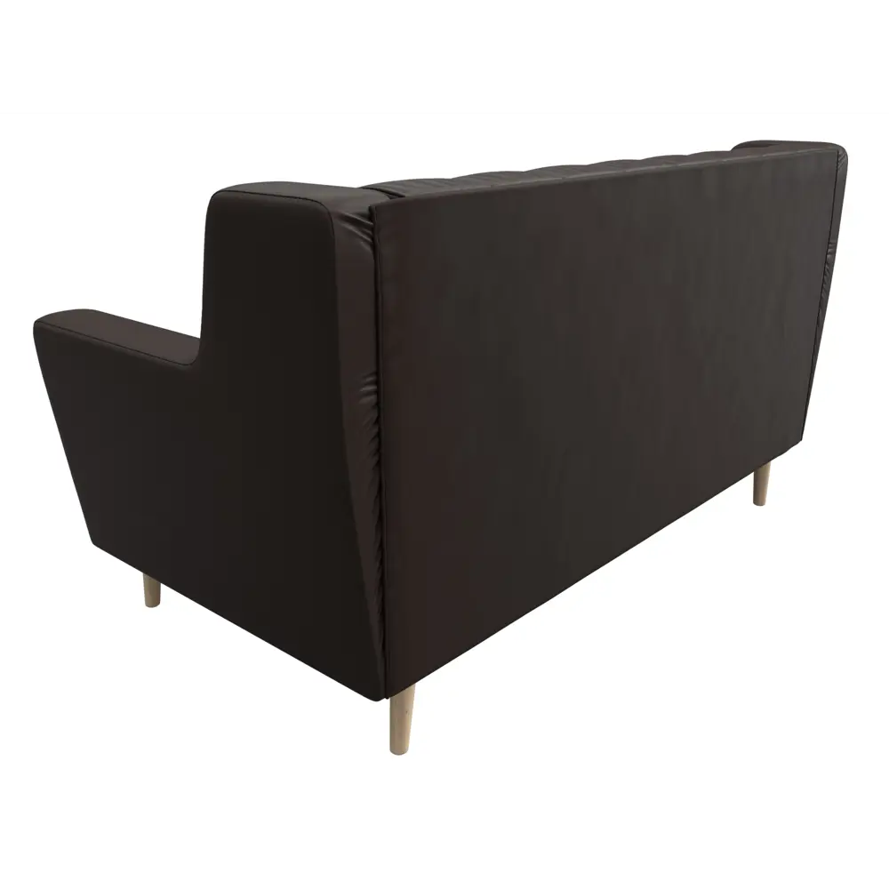 Фото 5 Диван кухонный прямой Брайтон 2 Люкс Лига диванов 108960 139x85x77 см экокожа цвет коричневый