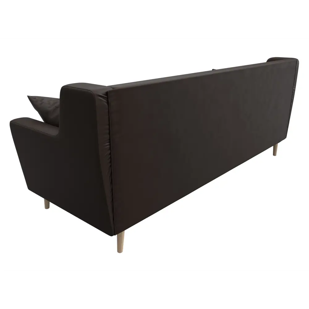 Фото 5 Диван кухонный прямой Брайтон 3 Лига диванов 109169 198x85x77 см экокожа цвет коричневый