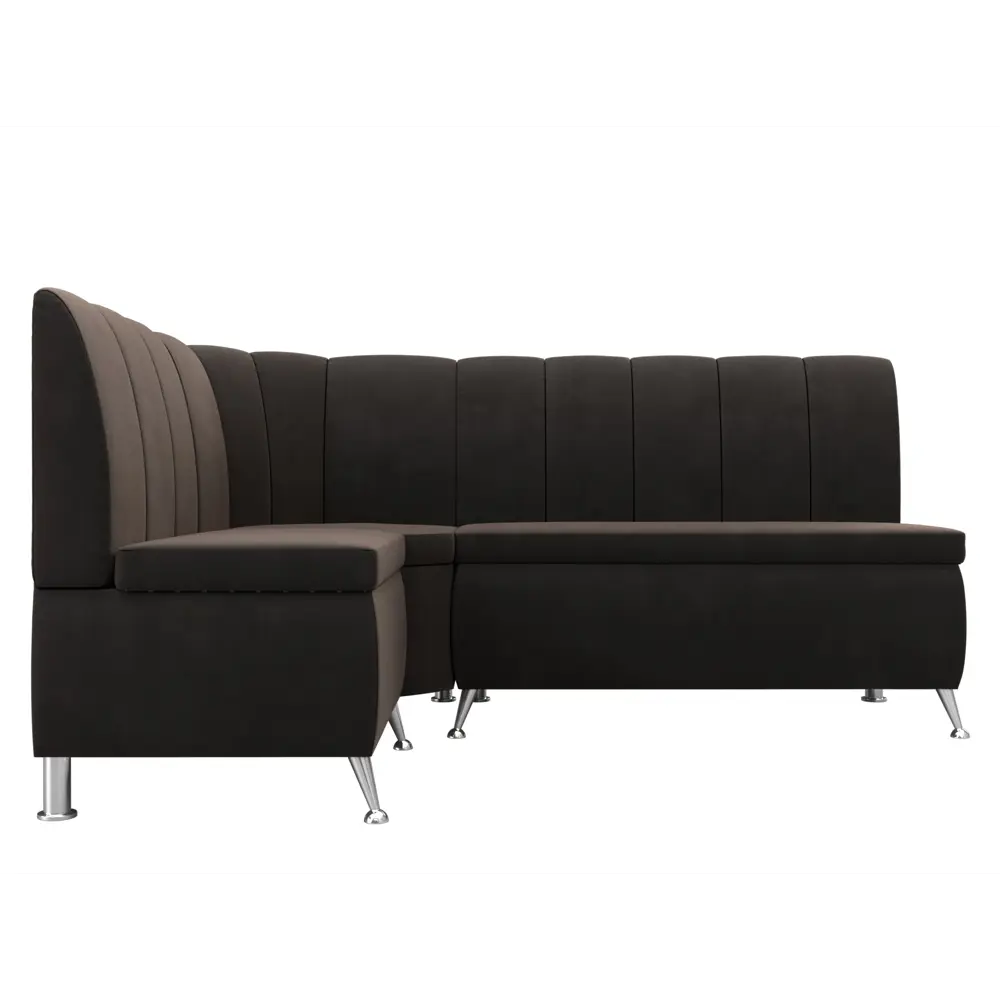 Фото 2 Диван кухонный угловой Кантри левый угол Лига диванов 106840L 170x88x133 см велюр цвет коричневый