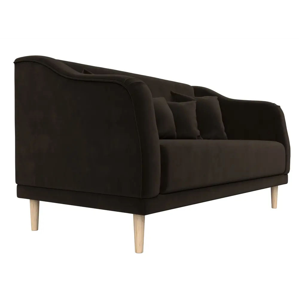 Фото 4 Диван кухонный прямой Киото Лига диванов 113082 152x91x81 см микровельвет цвет коричневый