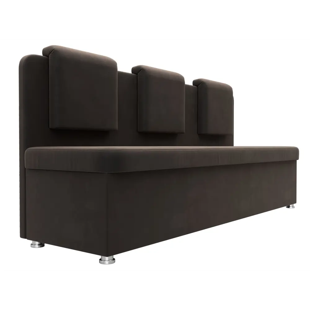 Фото 4 Диван кухонный прямой Маккон 3-х местный Лига диванов 126102 182x88x54 см велюр цвет коричневый Фото 4 Диван кухонный прямой Маккон 3-х местный Лига диванов 126102 182x88x54 см велюр цвет коричневый